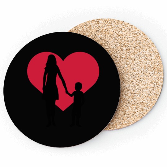 Boy Mom Heart Coasters