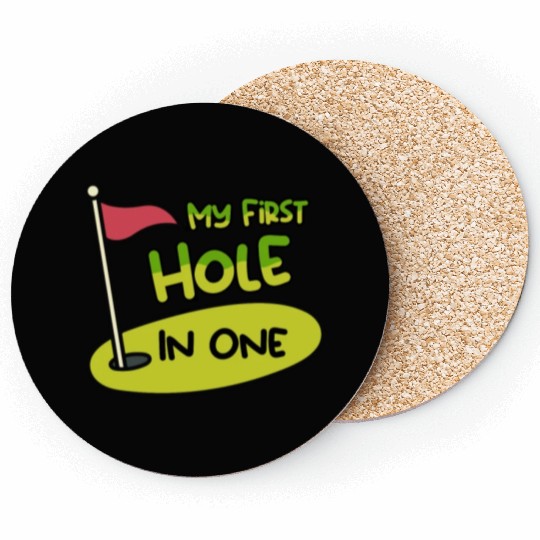 My First Hole In One Matching Dad and Son Coasters