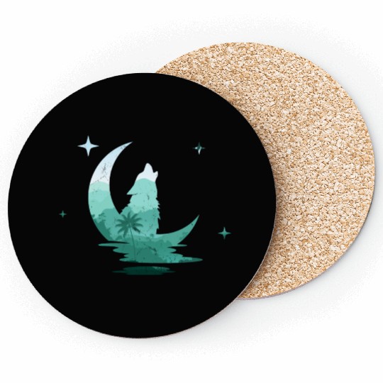 Howling Wolf Nature Lover Coasters