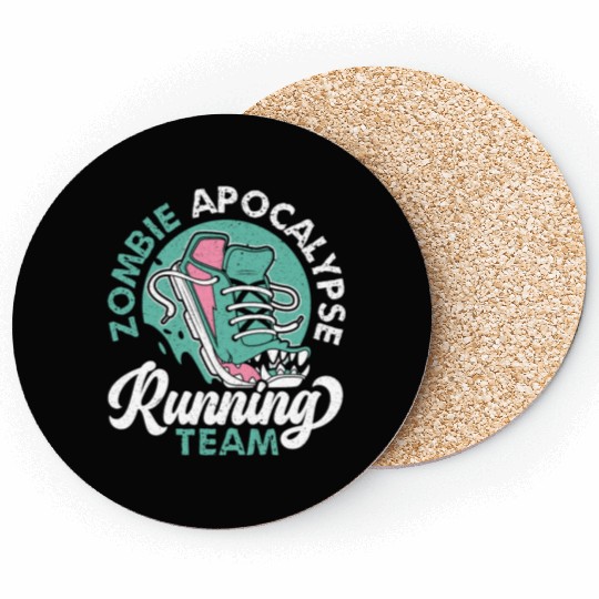 Zombie Apocalypse Running Team Halloween Coasters