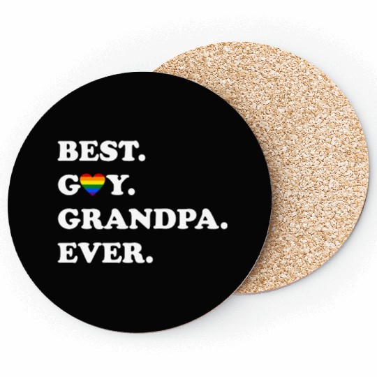 Best Gay Grandpa Ever Coasters LGBTQ Gay Pride