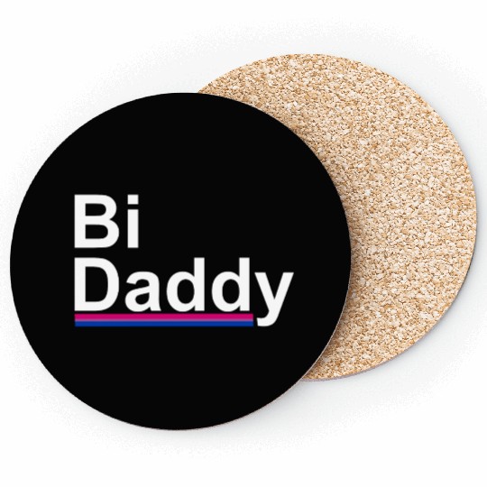 BI Daddy Bisexual Awareness LGBTQ Gay Pride Coasters