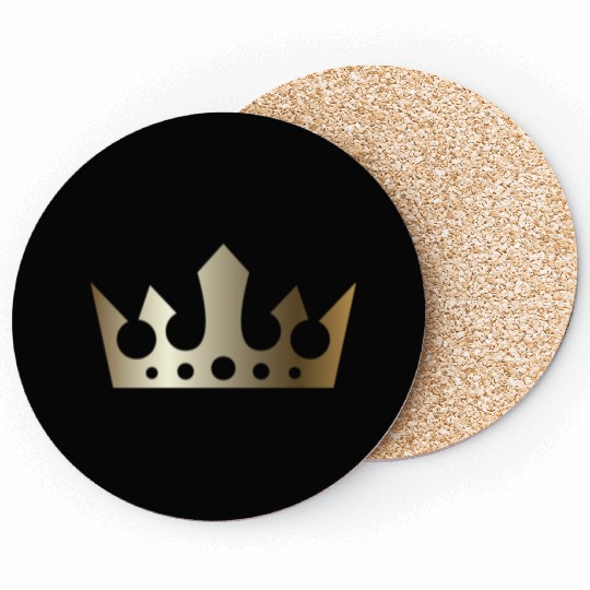 VIP golden crown king gold vector image monarch Coasters