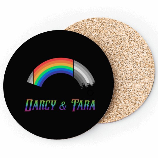 Heartstopper Rainbow Darcy and Tara LBGTQIA+ Coasters