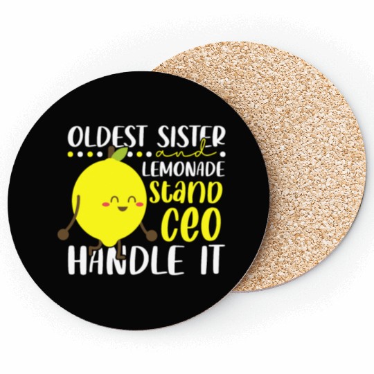 Lemon Juice Business Older Sister & Lemonade Coasters