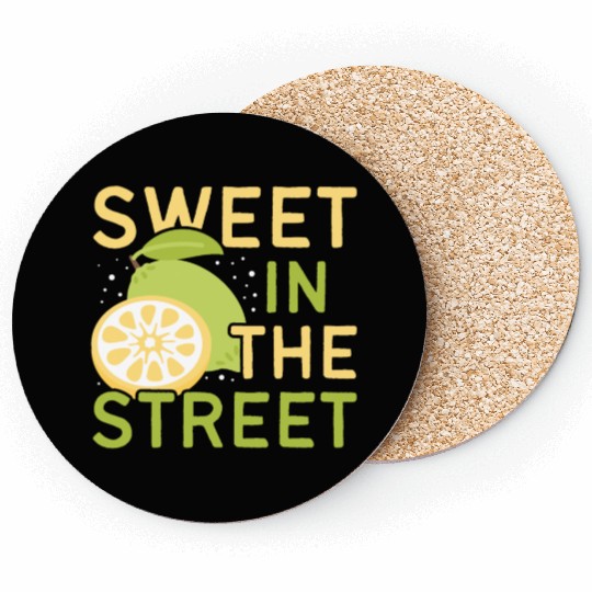 Lemon Juice Sweet In The Street Lemonade Stand Coasters