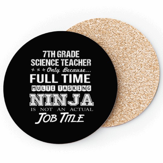 7Th Grade Science Teacher Coasters - Multitasking N