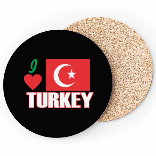 I LOVE TURKEY Coasters