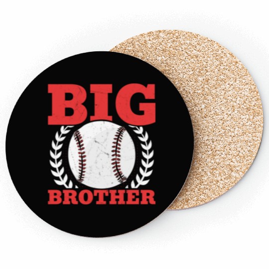 Baseball Big Brother Kids Baseball Player Coasters