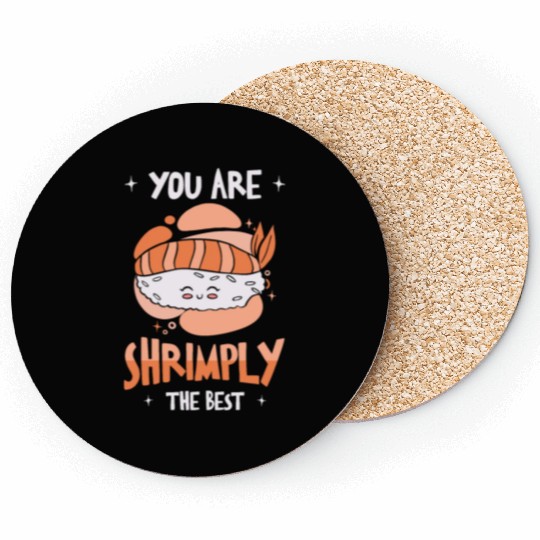 Asian Food Sushi Shrimp Food Sushi Lover Coasters