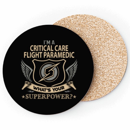 Critical Care Flight Paramedic Coasters - Superpowe