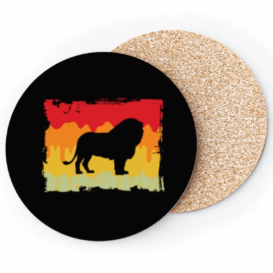 lion retro Coasters