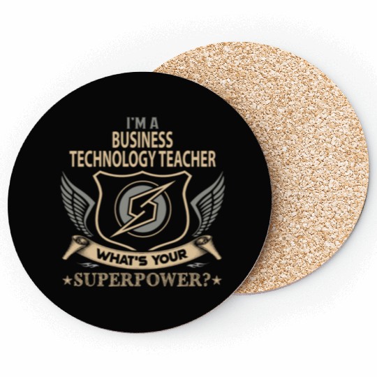 Business Technology Teacher Coasters - Superpower J