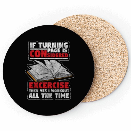 Bookworm Library Literature Back To School Coasters