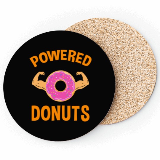 Powered by Donuts for Donut Lover Coasters