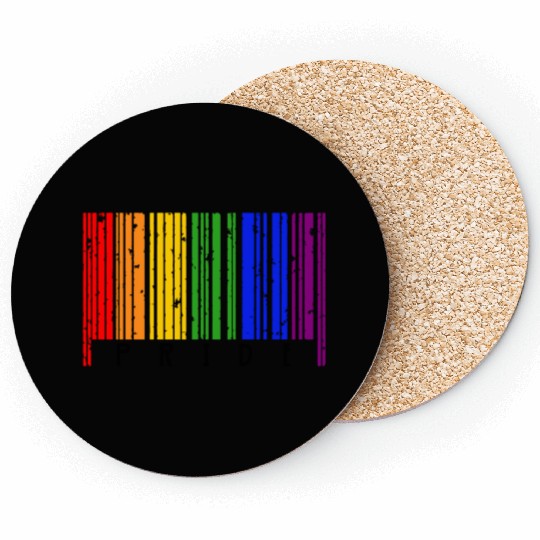 LGBT Barcode Gay Pride Barcode Rainbow Coasters