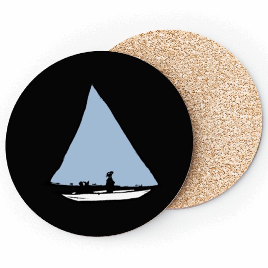 Blue Sailing boat Coasters
