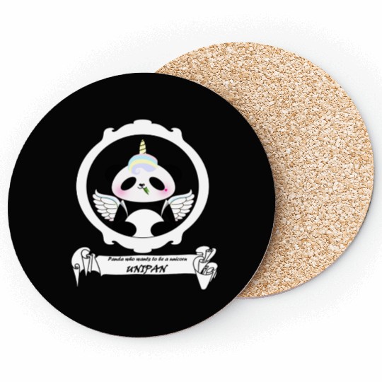 Panda who wants to be a unicorn, Unipan #5 Coasters