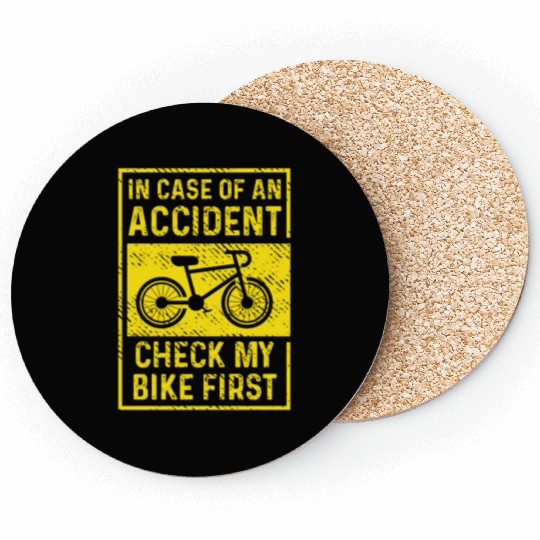Check my Bike Cyclist Gift Coasters