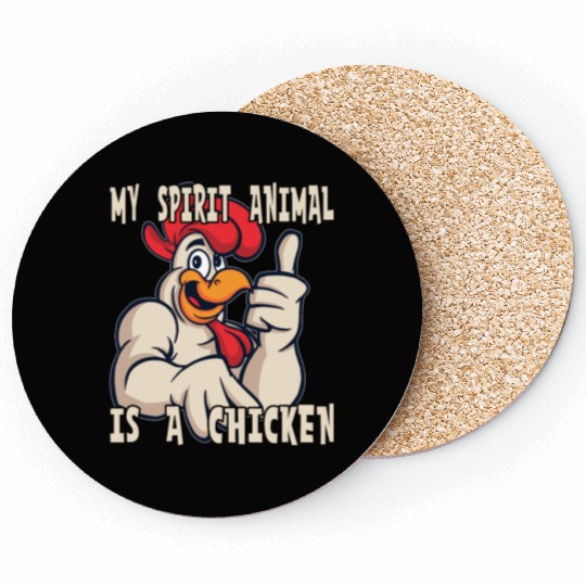 Farmer spirit animal is a chicken farming farmers Coasters