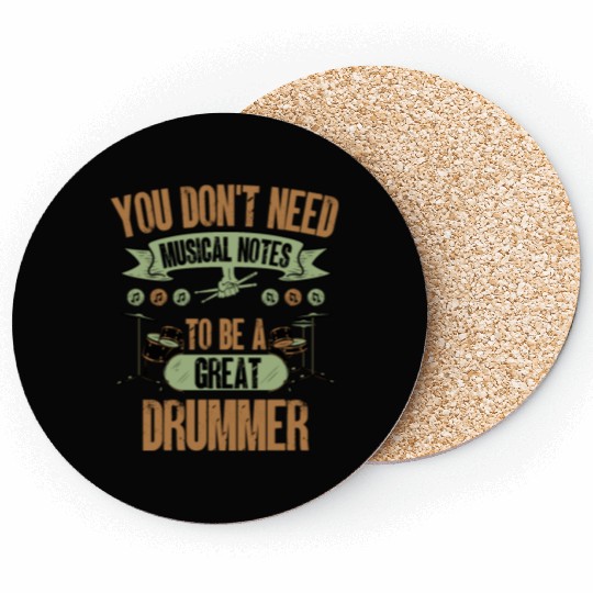 drummer humor gift drums Coasters