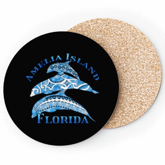 Amelia Island Florida Vacation Tribal Dolphins Coasters