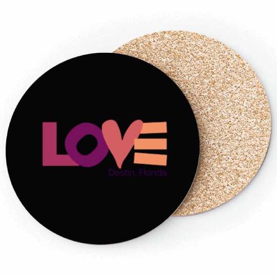 LOVE LOGO Multi Color Logo Coasters