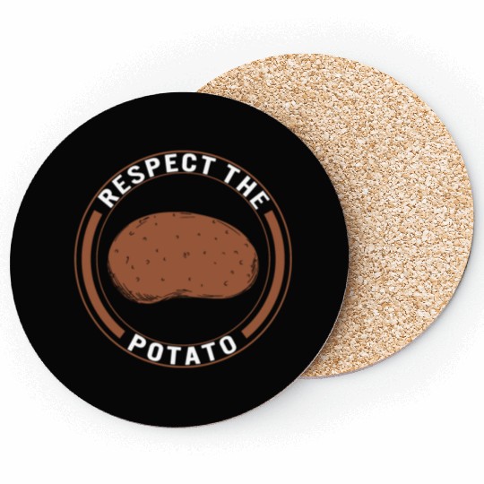 Potato Vegetable Coasters, Respect The Potato Coasters,