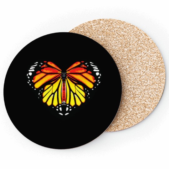 Monarch Butterfly Heart Mom Butterfly Lover Mom Coasters