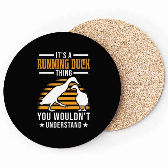 Running Duck Thing Bottled Coasters