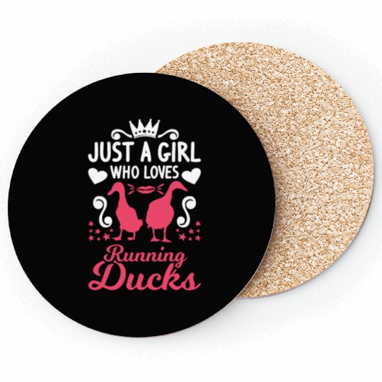 Just A Girl Who Loves Running Ducks Coasters