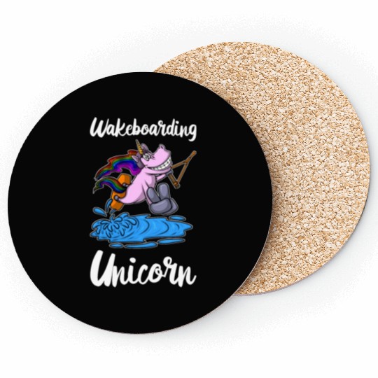 Wakeboarder Wakeboarding Unicorn Wakeboard Coasters