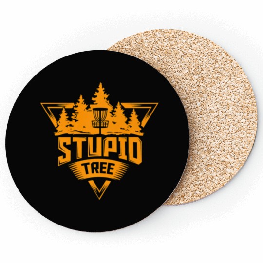 Stupid Tree Frisbee Disc Golf Ultimate Frisbee Coasters