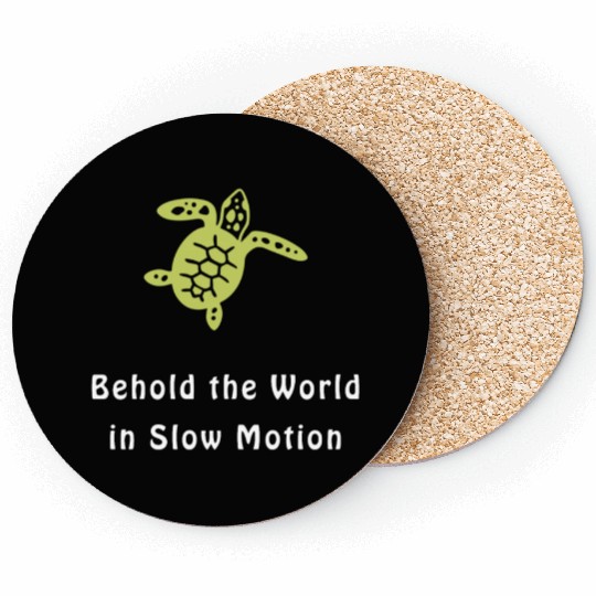 Green Sea Turtle Behold the World in Slow Motion Coasters