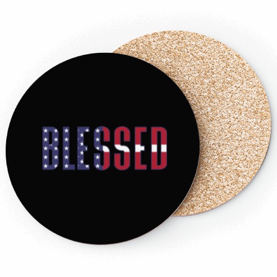 WHITE CHRISTIAN AMERICAN PATRIOT Coasters