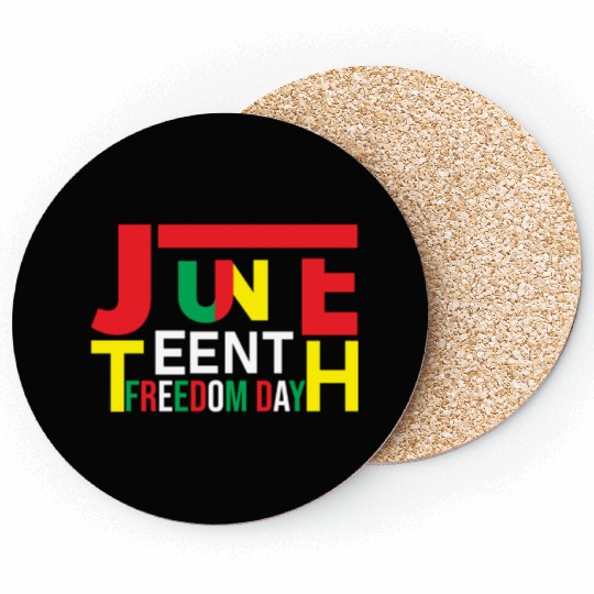 Juneteenth Black History Day Pride Gift Coasters