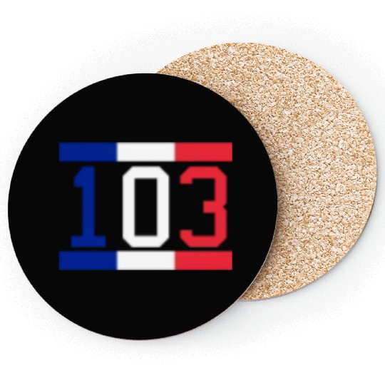 France French 103 National Flag Coasters