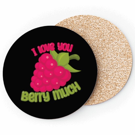 I Love You BERRY Much Coasters