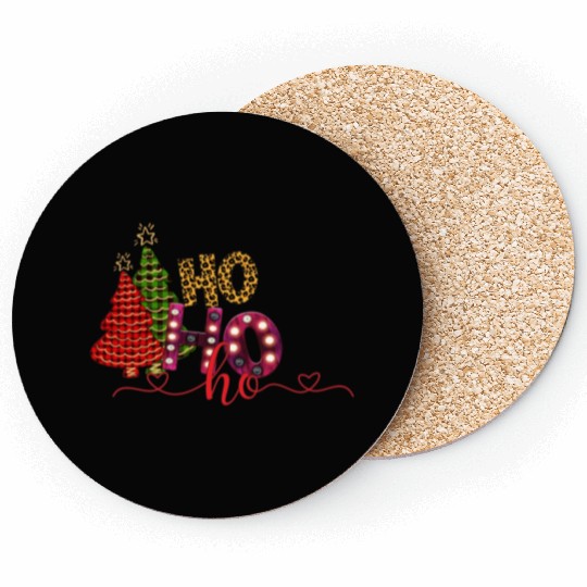 Ho Ho Ho snow tree Coasters