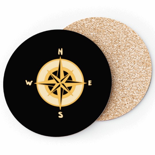 Nautical Compass star / rose, cardinal directions Coasters
