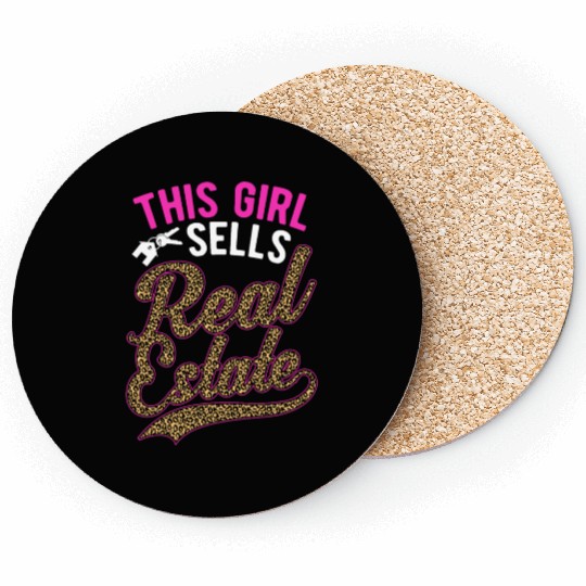 This Girl Sells Real Estate Broker House Agent Coasters