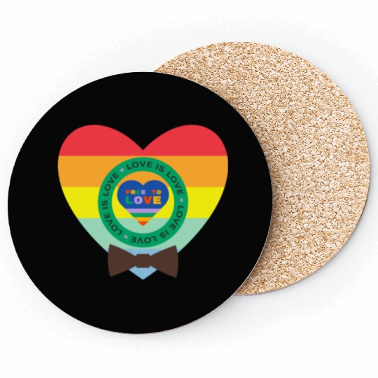 Happy pride love is love Coasters