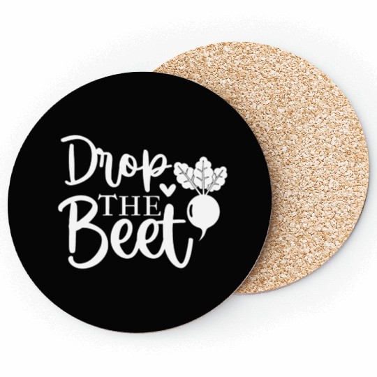 Drop The Beet Funny Food Design Coasters