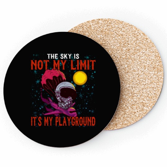 The Sky Is My Playground Skydive Funny Cute Coasters