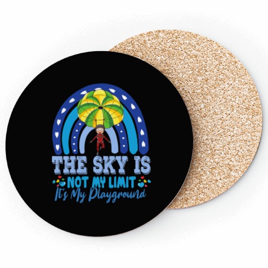 The Sky Is My Playground Skydive Funny Sarcasm Pun Coasters
