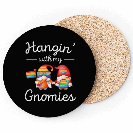 Pride Month LGBTQ Rainbow Gnome Lover Coasters