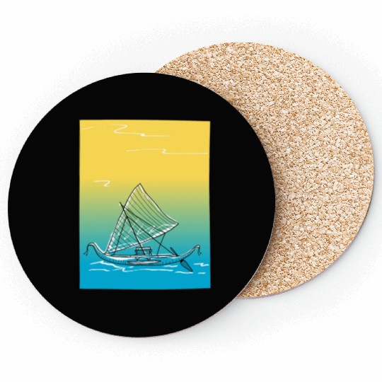 sailing canoe Coasters