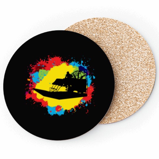 Airboat Fanboat Airboating Planeboat Swamp boat Coasters
