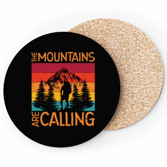 The Mountains are Calling Outdoor Mountain Hiking Coasters