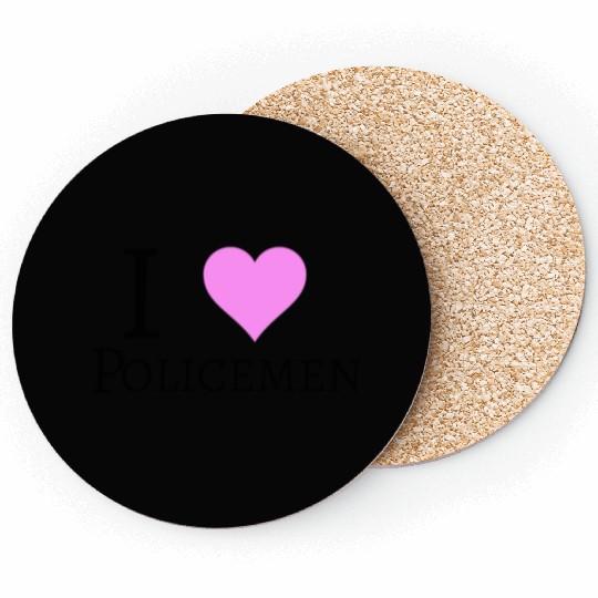 I Heart Policemen (I Love Policemen) Coasters